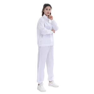 Divisa bianca in cotone a due pezzi <span class=keywords><strong>per</strong></span> l'industria alimentare |   Set di Maglia a Maniche Lunghe e Pantaloni <span class=keywords><strong>da</strong></span> 187 gsm |   Abbigliamento <span class=keywords><strong>da</strong></span> <span class=keywords><strong>Lavoro</strong></span> Igienico OEM - Product Image 2