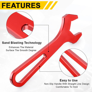 Aluminum Alloy <b>Wrench</b> AN4 To AN10 Hex Opening Imperial Size Industrial Grade Automotive Tool Blue Color - Product Image 3