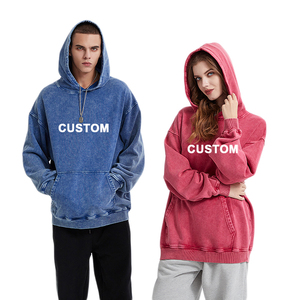 Custom Design Vintage Pullover Sweatshirt Hoodie Loose Washed Wholesale Blank Tie Dye Men's Streetwear Hoodie - Product Image 2