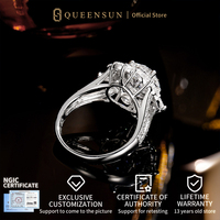 Bague de Mariage de Luxe Double Halo Florale pour Femme, Diamant de Laboratoire IGI Platine PT950 2 Carats DE VS