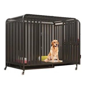 Neues Design Heavy Duty Pet Laufs tall mit Abdeckung Metall Hunde zaun Kiste Indoor Outdoor Übung Pet Dog Cage Kennel