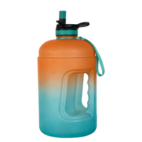 Bouteille en plastique de 128 oz avec couvercles à paille, Bouteilles en plastique de 3,78 L, Bouteille d'eau d'un gallon, Fabricant OEM