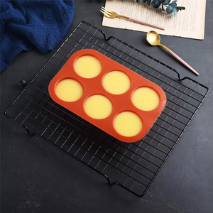 OKSILICONE 6 cavidades semiesfera media cúpula redonda silicona Chocolate <span class=keywords><strong>Teacake</strong></span> bandeja para hornear gelatina pudín hornear Chocolate molde 90g - Product Image 2