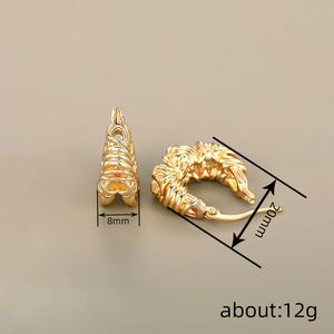 ต่างหูแบบถักเปียรูปตัวยูสำหรับผู้หญิง เครื่องประดับแฟชั่นสุดหรู - Product Image 4