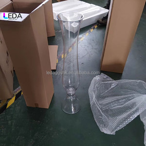 LEDA Wholesale Wedding Decor <b>Clear</b> Glass Flower <b>Vase</b> Centerpieces Floral Arrangement <b>Vase</b> Stand - Product Image 1