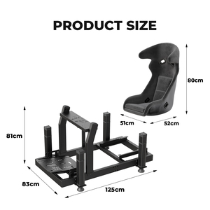 เก้าอี้แข่งรถแบบสี่เพลา ระบบจำลองการขับขี่แบบเต็มรูปแบบ วัสดุอะลูมิเนียม - Product Image 2