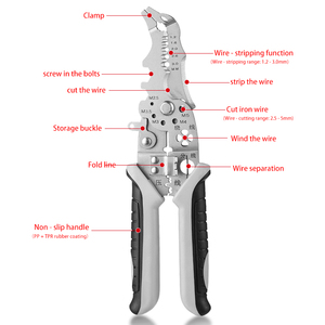 Tùy chỉnh công nghiệp cấp DIY Cáp công cụ thép không gỉ răng cưa cắt chéo hàm OEM cắt kéo cắt cho dây tước - Product Image 6