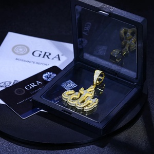 Gioielli Hip Hop Che Passano il Diamond Tester Ciondolo Grande Allah Islam Bling Iced Out <span class=keywords><strong>in</strong></span> <span class=keywords><strong>Argento</strong></span> 925 con Moissanite VVS GRA per Catena <span class=keywords><strong>Uomo</strong></span> Donna - Product Image 3