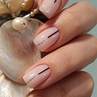 Faux Ongle Prix De Gros Fashion Faux Matte Short Coffin Noir Ongles Acryliques