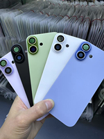 Coques arrière de protection pour iPhone 14/15/16/17 Pro Max Plus avec lentille d'appareil photo préinstallée, plaque en fer et aimant, qualité supérieure