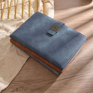 Promotional <b>Personalised</b> A5 Custom Leather <b>Notebook</b> New Design Hardcover Logo Printing Magnetic Buckle <b>Notebook</b> for Business - Product Image 3