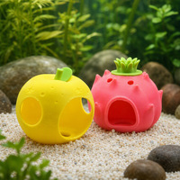 Hoogwaardige 3D-geprinte fruit- en groente speelgoed aquarium entree & uitgang vis kreeft tank schuilplaatsen micro landschappen poreus speelgoed