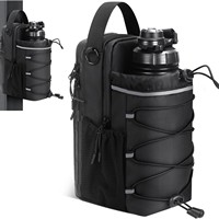 Sac à bouteille d'eau en polyester imperméable et réfléchissant de 30-40L pour les sports en salle, avec bandoulière et support pour téléphone