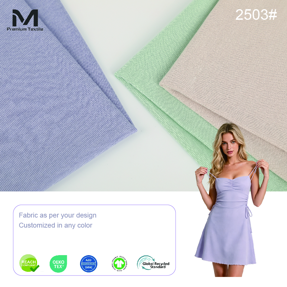 Earth Conscious Lyocell Linen Elastic Fabric For Premium Moisture Wicking Apparel And Resilient Trendy Home Pajamas 2503#