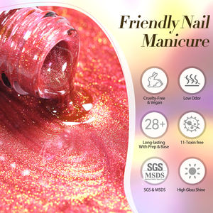 BORN PRETTY Esmalte de <span class=keywords><strong>Uñas</strong></span> de <span class=keywords><strong>Gel</strong></span> Magnético de Gato de Color Estrella, Brillo de Luz <span class=keywords><strong>Azul</strong></span> y Roja, Semipermanente Soak Off UV, No TPO, 10ml - Product Image 6