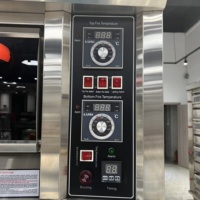 Four à sole commercial à gaz, 3 niveaux, 9 plateaux, en acier inoxydable, pour la cuisson du pain et des pizzas en boulangerie, restaurant et hôtel