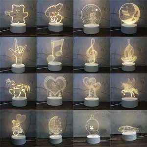 New Release Led Base Greenght Light 3d Table Desk Base Led Christmas Lamp Gift For Mothers Day