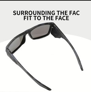 Lunettes de soleil polarisées carrées UV400 rétro 2025 personnalisables avec logo pour hommes et femmes, coupe-vent, pour la conduite, le cyclisme et le sport - Product Image 3