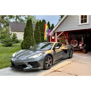 สำหรับเชฟโรเลต คอร์เวทท์ ซี8 ปี 2020-2022 ชุดแต่งกันชนหน้า สปอยเลอร์ ดิฟฟิวเซอร์  คาร์บอนไฟเบอร์ สีดำด้าน/สีดำเงา - Product Image 3