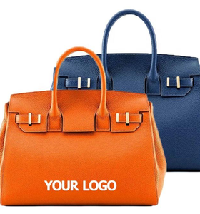 Bolso de Mano de Lujo Clásico Personalizado para Mujer, Bolso de Mujer de Alta Calidad con Textura de Piel de Lichi de Cuero PU - Product Image 1