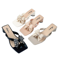 Sandales à talons compensés en gelée pour femmes avec nœud, nouvelles pantoufles plates d'hiver et d'été, magnifiques pour le printemps et l'automne