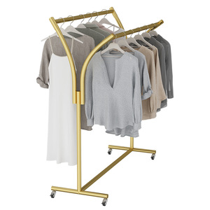 Porte-<span class=keywords><strong>vêtements</strong></span> double rangée simple style Island, avec <span class=keywords><strong>étagère</strong></span> centrale et double barre, <span class=keywords><strong>pour</strong></span> salon et magasin de <span class=keywords><strong>vêtements</strong></span> - Product Image 1