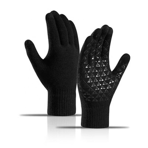 <span class=keywords><strong>Guanti</strong></span> Invernali Unisex con <span class=keywords><strong>Dita</strong></span> Intere per Touchscreen, Antiscivolo con Gel <span class=keywords><strong>di</strong></span> Silicone, Polsino Elastico, Termici con Fodera in Morbida <span class=keywords><strong>Lana</strong></span> per Ciclismo, Sci e Feste - Product Image 1