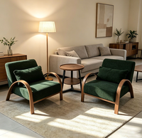 Fauteuil simple STG de style rétro européen et américain, style médiéval, vintage, décontracté, avec structure en acier, pour la maison