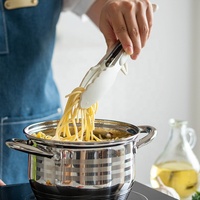 YJ Wonderful Ensemble de pinces alimentaires en silicone durable de 9 pouces avec support anti-brûlure haute température pour la cuisine au buffet à la maison