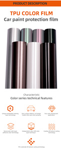 Rotolo per decorazione del corpo in pellicola <span class=keywords><strong>di</strong></span> etilene per auto opaco in TPU, con funzione che cambia colore e prestazioni autorigeneranti - Product Image 5