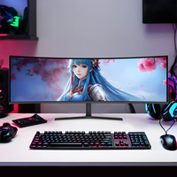 Nouvel écran de jeu incurvé ultra-large 34 pouces 2K 21:9 144Hz 1ms sans cadre pour PC de bureau Esports LCD