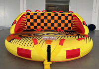 Bateau gonflable tractable pour 2 personnes, type UFO fou, pour sports nautiques, avec fonction ski aquatique et canapé gonflable
