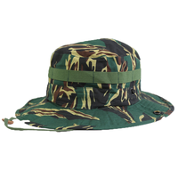 Chapeau Boonie camouflage tactique respirant avec œillets et cordon, unisexe, toutes saisons