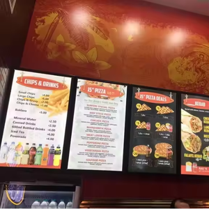 Custom LED Menu Board Pattern Ultra Slim Aluminum Frame Tempered Glass Advertising <strong>Light</strong> <strong>Boxes</strong> - Product Image 2