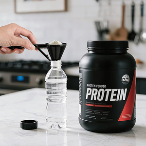 Cuillères doseuses de 10 g avec entonnoir pour remplir les bouteilles d'eau, entonnoir pour poudre de protéines, entonnoir pour poudre de lait, cuillère à café anti-fuite - Product Image 3