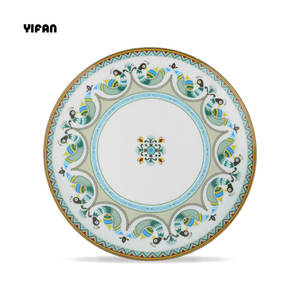 Высококачественная Свадебная китайская элегантная посуда, столовые тарелки для свадеб, зеленые красивые наборы посуды - Product Image 3