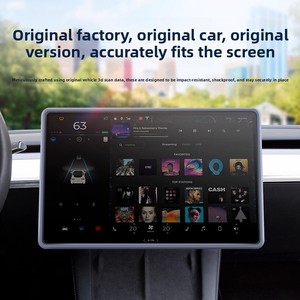 ฟิล์มกันรอยหน้าจอนำทางรุ่นใหม่สำหรับรถยนต์ Model 3/Y พร้อมกรอบพลาสติก อุปกรณ์ตกแต่งคอนโซลกลาง รุ่น 01 จากกวางโจว ออโตโมทีฟ - Product Image 2