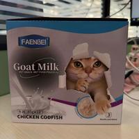 Friandises pour animaux de compagnie à bas prix, lait de chèvre en sachet, friandises pour chats, nourriture humide, lait de chèvre, poulet effiloché en sachet, lapin, morue, 85g