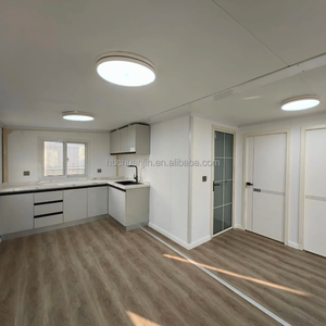 Nhà hai phòng có thể mở rộng một tầng 2 phòng ngủ 1 tầng Hall-1st cho trang trại biệt thự Bảng điều khiển bánh sandwich thép được trang bị khách sạn - Product Image 2