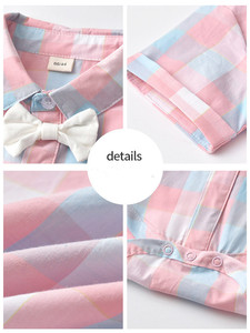 Ensemble de vêtements d'été pour garçons : salopette, chemise à carreaux à manches courtes, 3 pièces avec cravate, costume de gentleman, logo personnalisé - Product Image 5