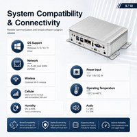 Mini PC Industrial sin Ventilador GB1000-V1 con 6 COM, LAN Dual de 2.5GbE, VGA HD-MI, Red 4G LTE Opcional para Kiosco