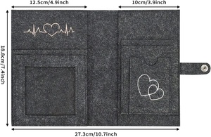 高级毛毡Mutterpass封面德国孕妇护照封面，用于组织日志超声图像或保险卡 - Product Image 2