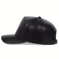 Casquette de baseball en cuir PU, style hip-hop, tendance urbaine, unisexe, style coréen, à la mode, 5 panneaux, réglable, pour adulte, printemps/automne, soie