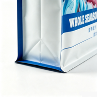 Sac d'emballage pour aliments pour chiens et chats, en plastique de qualité alimentaire, à fond plat, avec huit soudures latérales, pochette autoportante