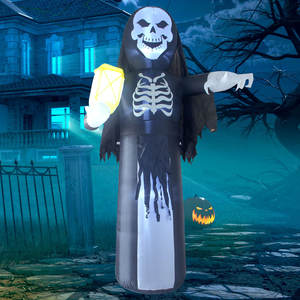 Fantasma Gigante Inflable de Halloween de 7.8 pies con Luces LED, Decoración Exterior de Gran Venta, Material Ecológico e Impermeable - Product Image 1