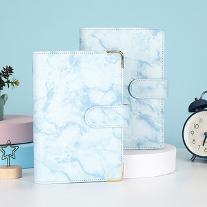 Loose-Leaf máy tính xách tay tiền Tiền phong bì kế hoạch A5 A6 PU da Đá Cẩm Thạch Ngân sách chất kết dính với tiền mặt phong bì - Product Image 4