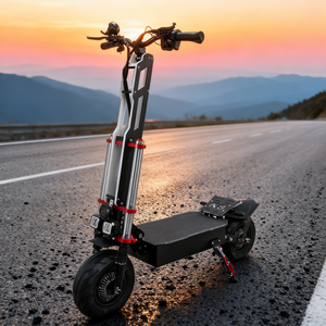Trottinette électrique adulte à double moteur avec pneus de route de 12 pouces, 60V 40Ah, autonomie de 80-120 km, pliable, avec amortisseur hydraulique - Product Image 5