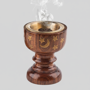 Porte-encens Bukhoor en bois minimaliste moderne avec design perforé d'arôme authentique pour la saison de printemps - Product Image 1