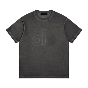 T-shirts amples à col rond 100% coton de qualité supérieure avec impression de logo unisexe en détresse avant et arrière à manches courtes - Product Image 2