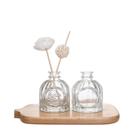 Bouteille diffuseur de parfum en verre vide de luxe en gros avec bouchon en bois 100ml 200ml Huile essentielle d'aromathérapie de haute qualité